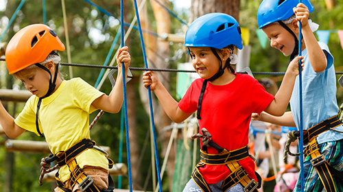 Children climbing